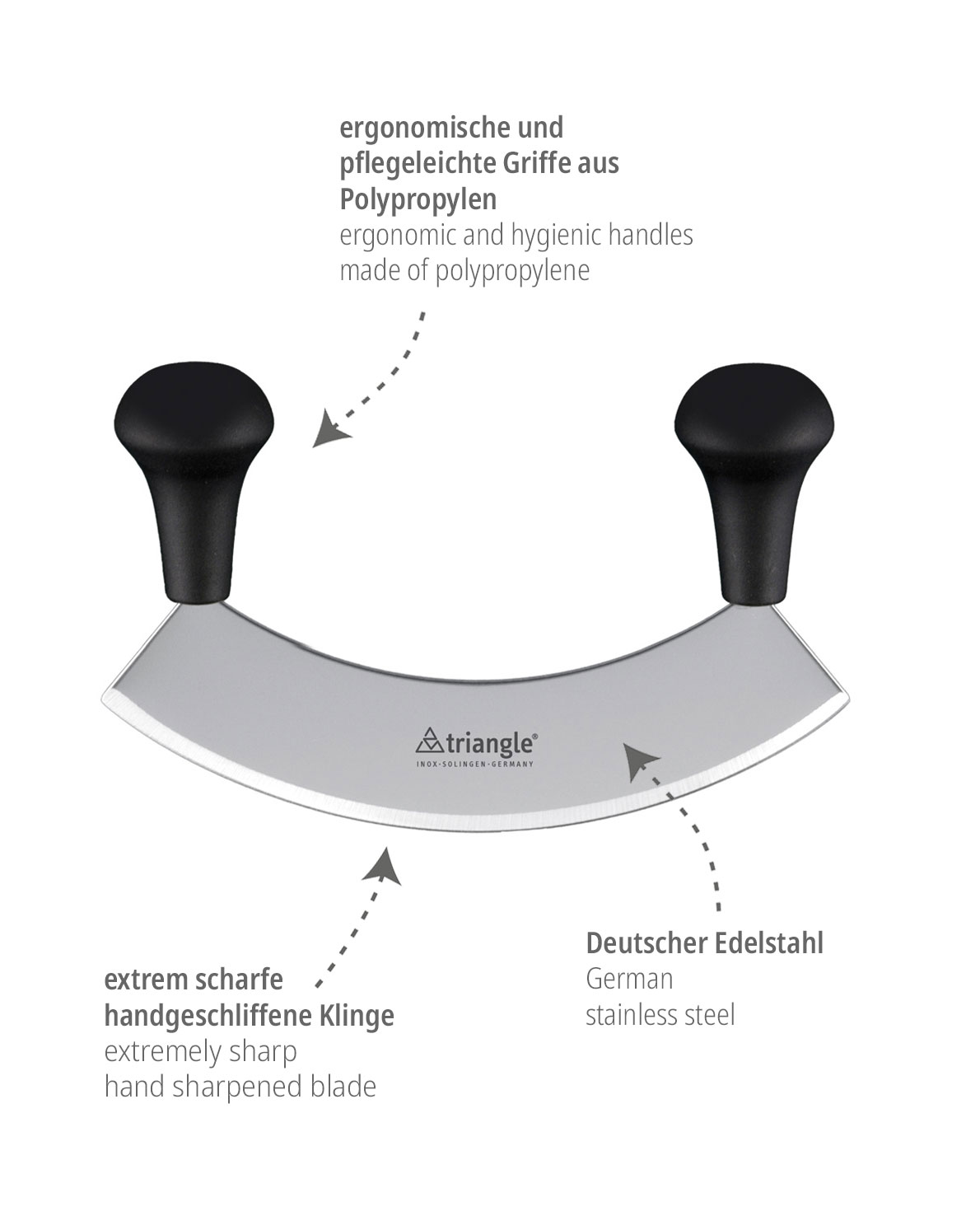 Wiegemesser im Karton  14 cm.