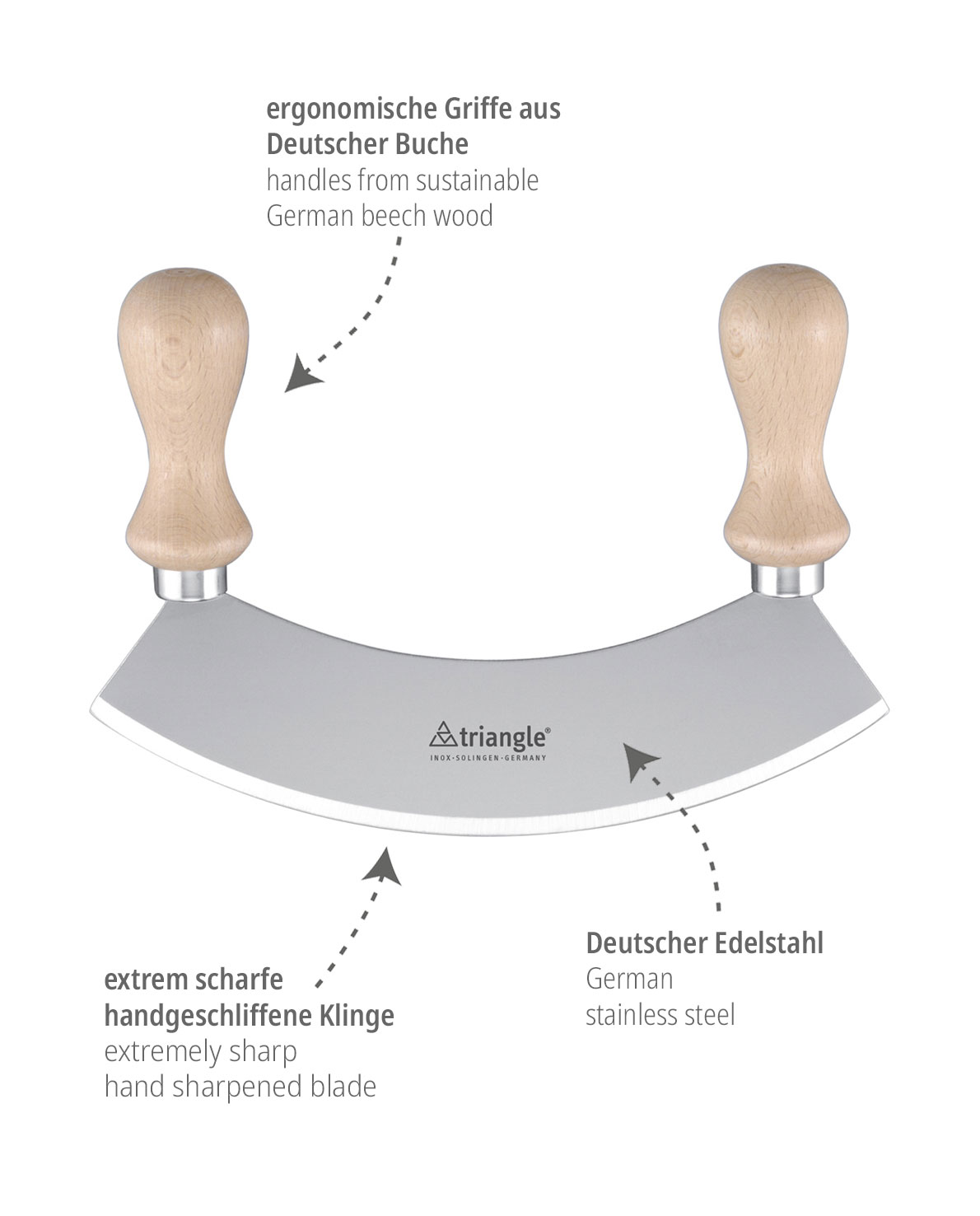 Wiegemesser 14,0 cm, gehärtet von triangle®- Quality - Made in Solingen