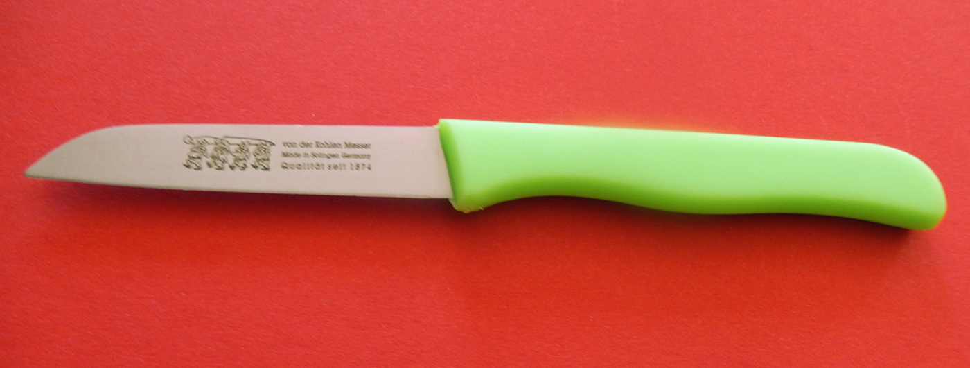 Gemüsemesser Küchenmesser  7,5 cm grün  - rostfrei von der Kohlen Quality Made in SG bei ISS